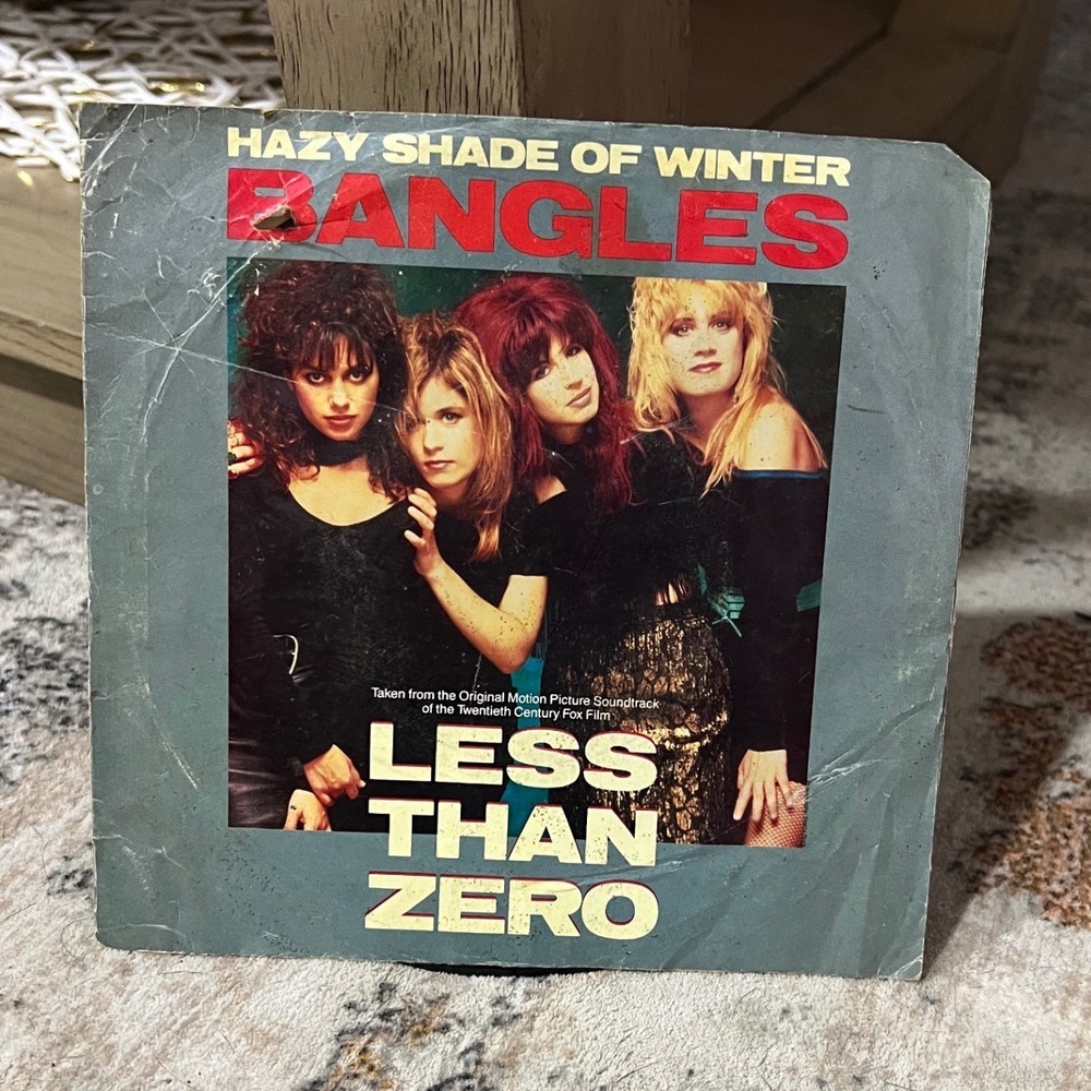 Bangles Hazy Shade of Winter Less Than Zero 45 RPM Vinyl 7" Single Def Jam 1987